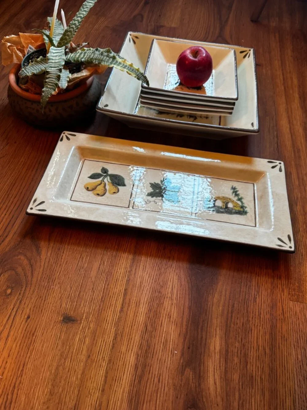 Williams Sonoma Ceramiche Arianna 6-Piece Pasta Serving Set, Circa 2001